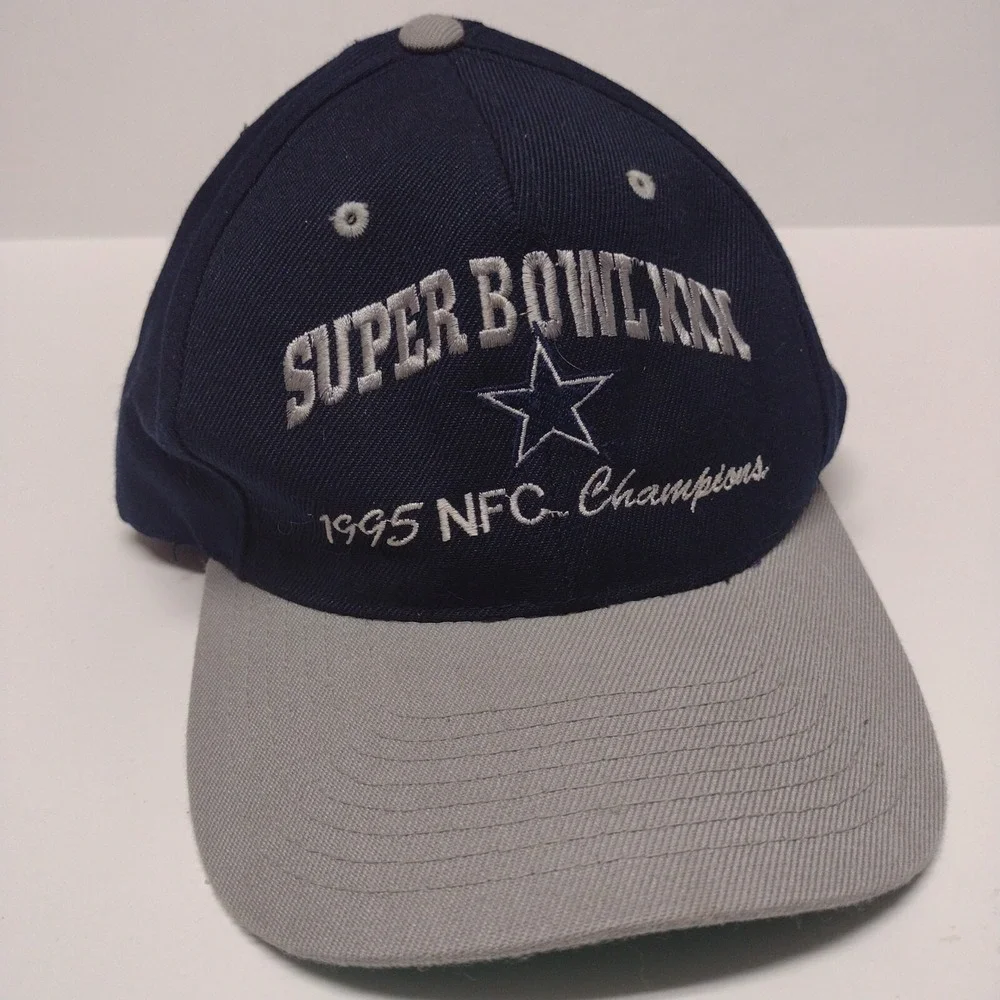 Dallas Cowboys Hat‎ Lot 2 Super Bowl XXX 1995 NFC Champs 50th Anniversary Reebok